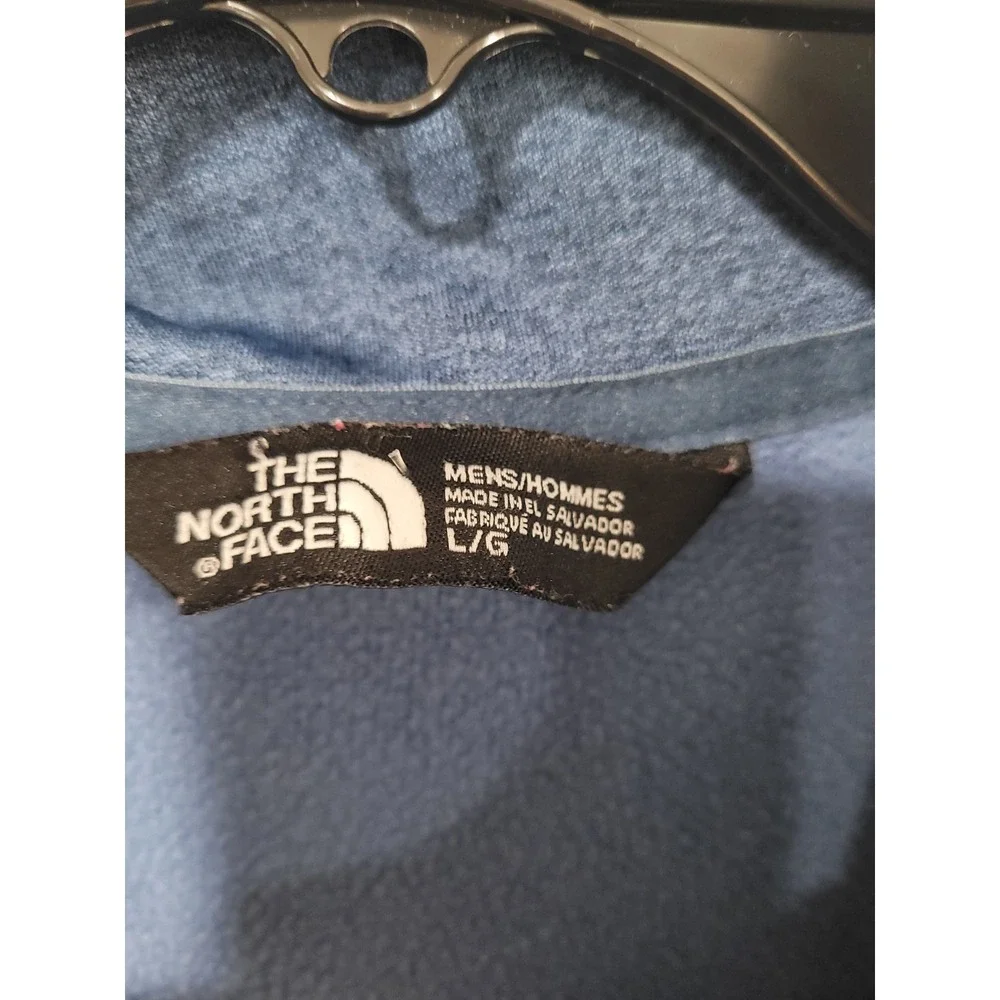 The North Face Mens Blue Quarter Zip Fleece Pullover Jacket Canyonland 12 L #23‎